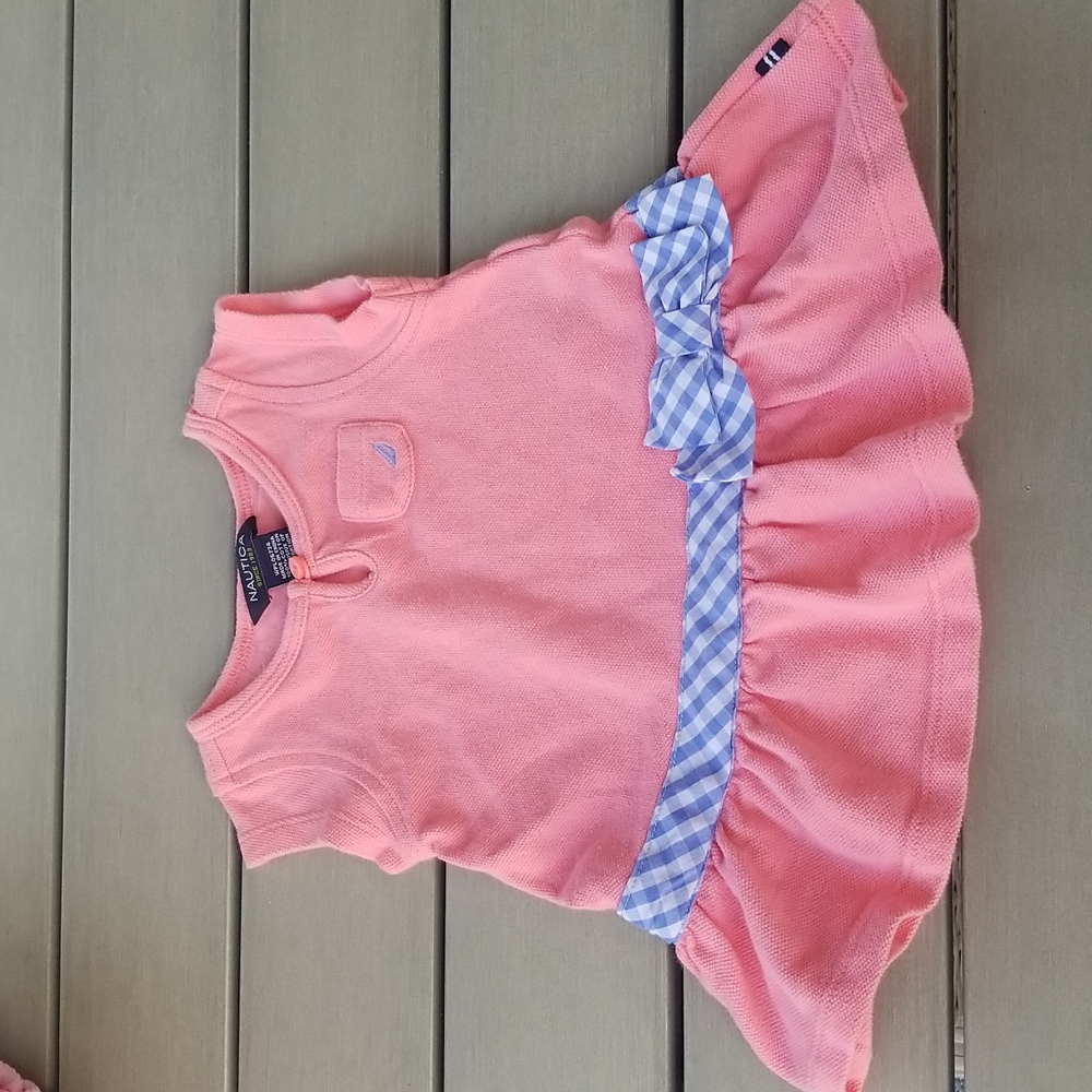Baby girls pastel pink Nautica shirt